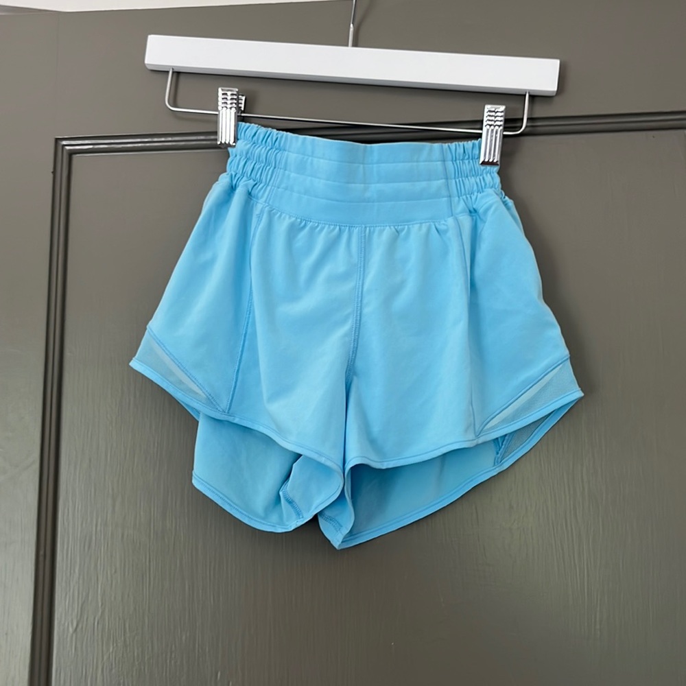 lulu blue chill hotty hots high rise 2.5 size 0